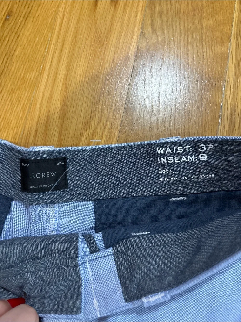 J. Crew Men's Light Blue Flat-Front Casual Shorts